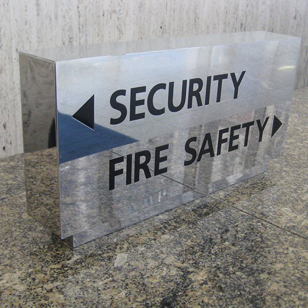casted metal signage